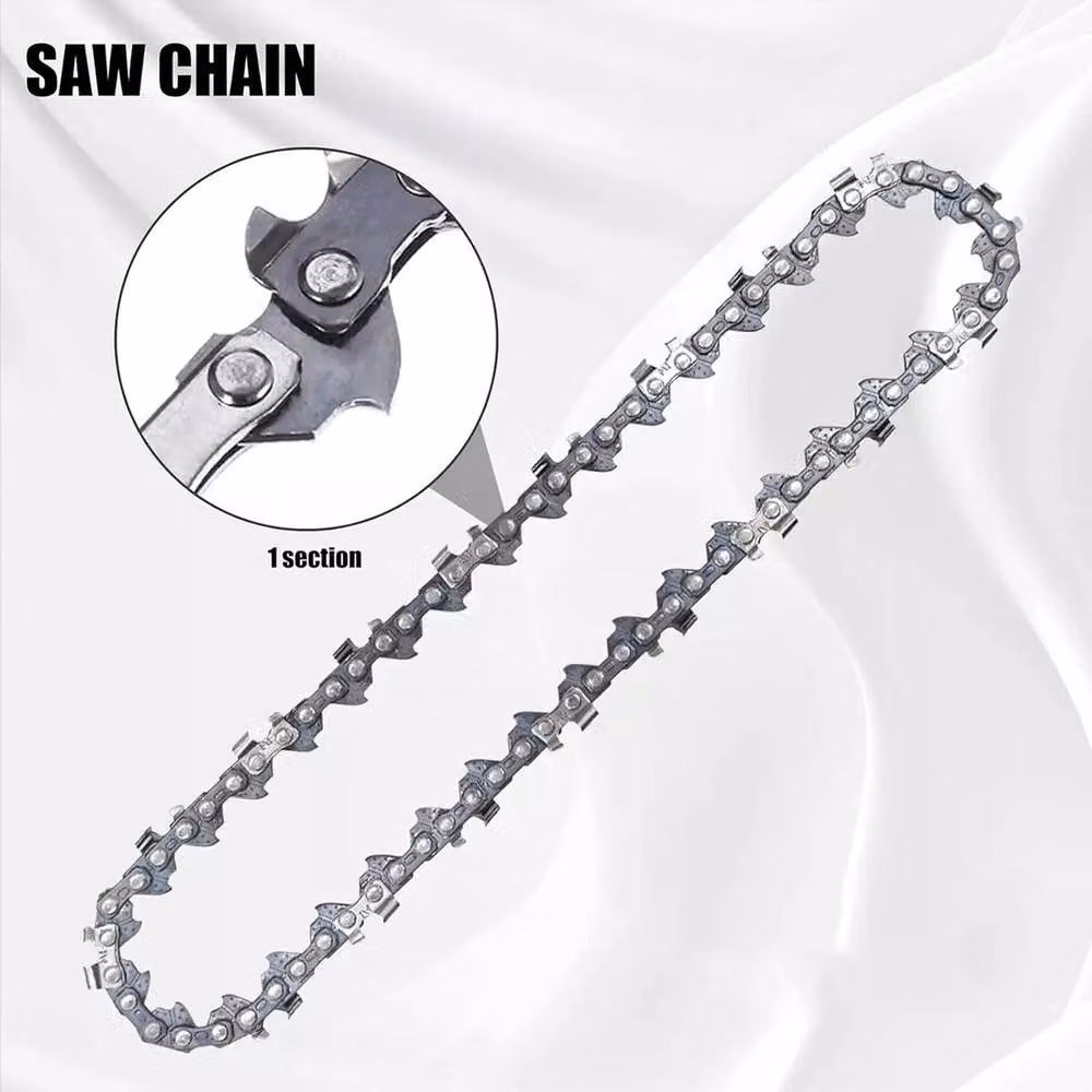 VOGREX 2-Piece Silver Stainless Steel Chain Saw Chain for Mini Electric Wood Cutters – 2