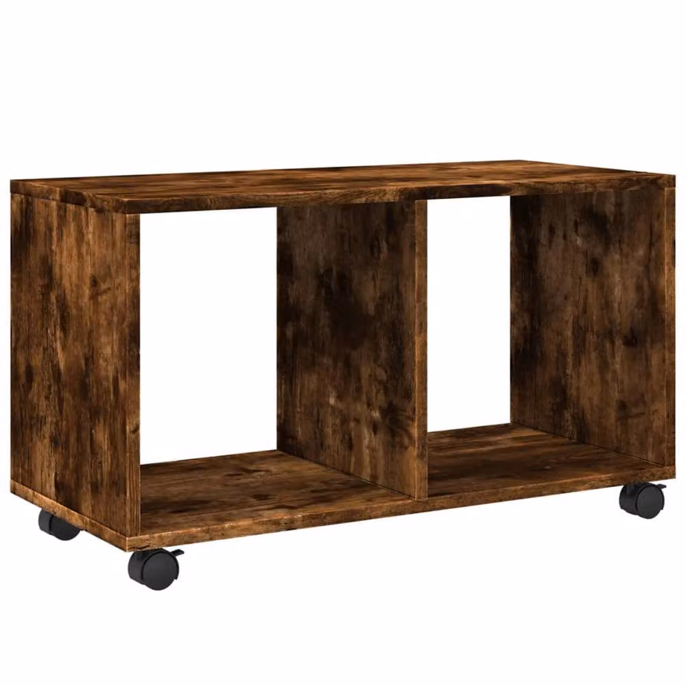 Berkfield Home vidaXL Rolling Cabinet in Smoked Oak Brown, W/D/H: 72 x 33 x 42.5 cm – 3
