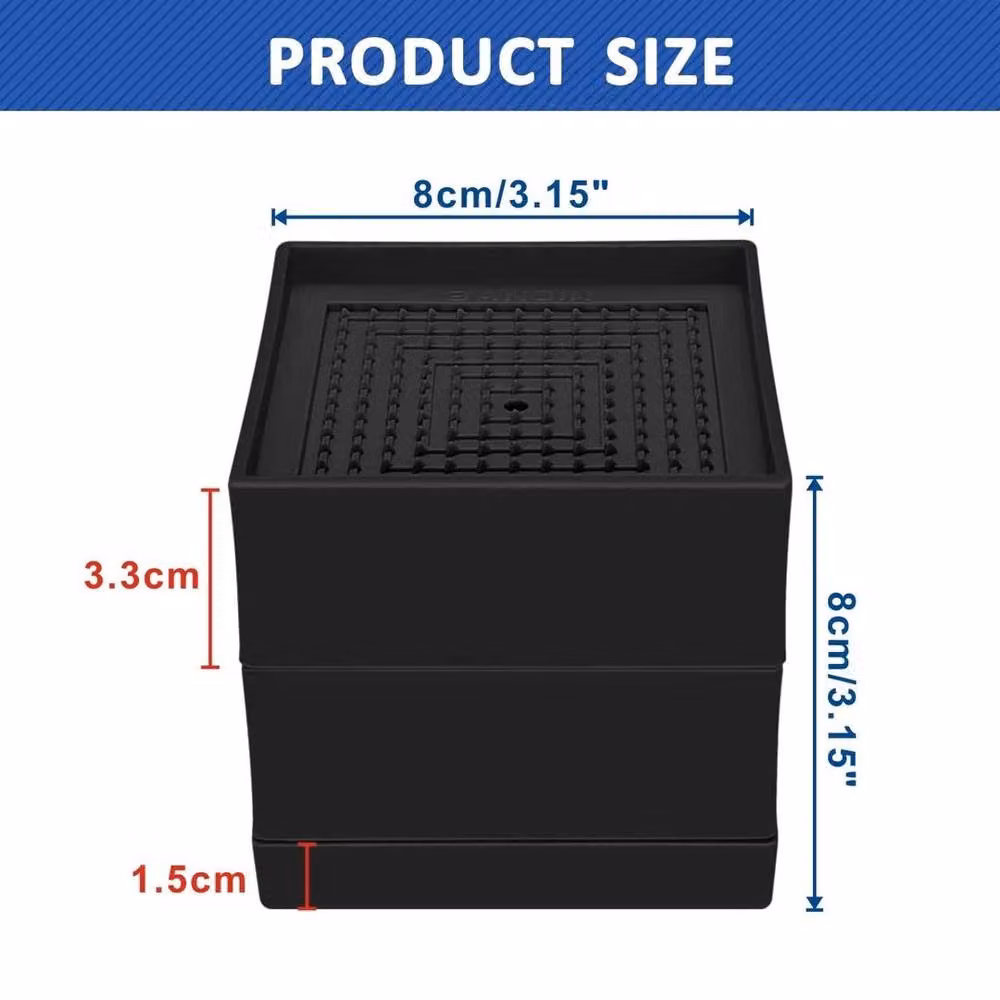 SPETLEK Heavy Duty 3 Inch Black Chair and Bed Risers, 4 Pack – 2