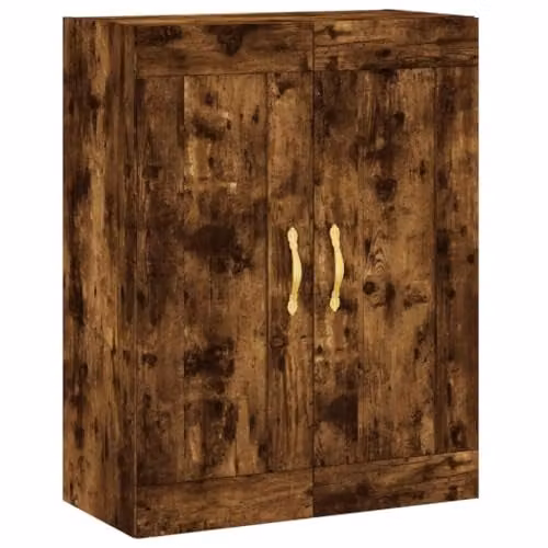 vidaXL Wall Mounted Cabinet in Smoked Oak, W/D/H: 69.5 x 34 x 90 cm