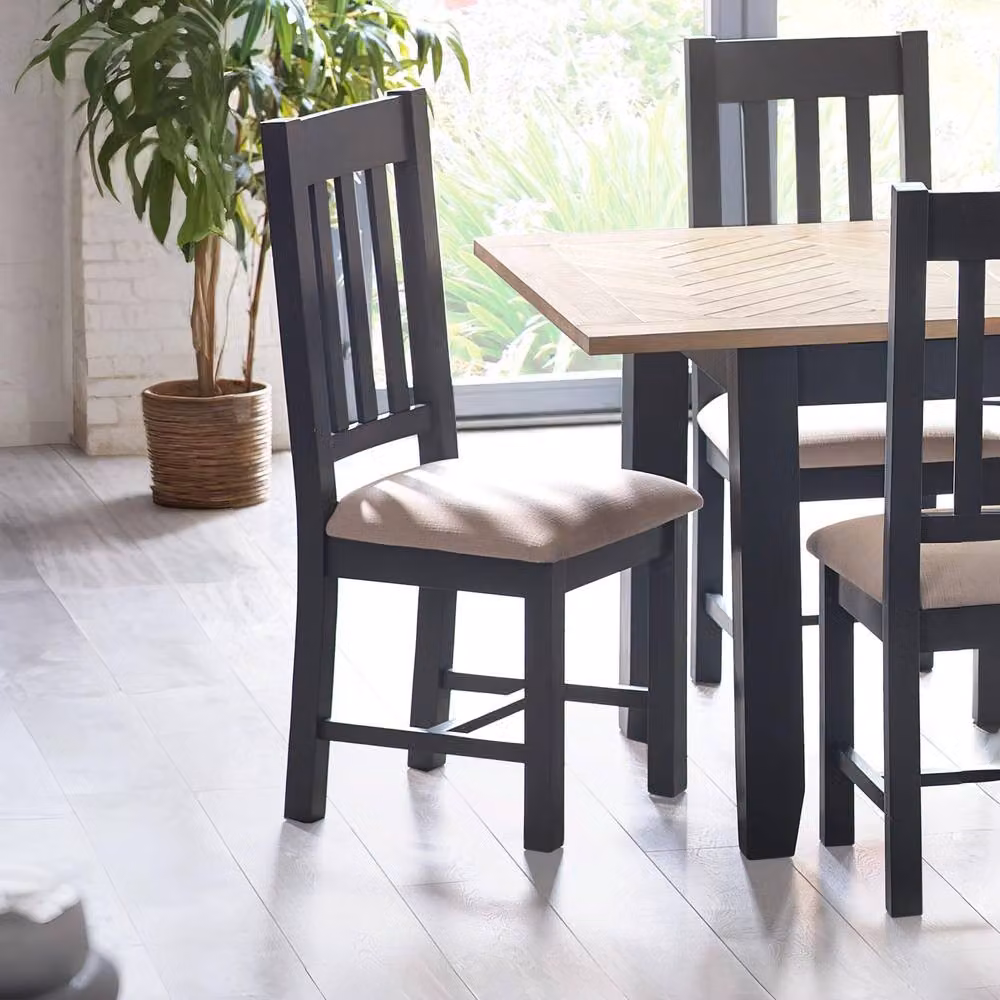 Cheshire Grosvenor Elegant Dark Grey Fabric Dining Chairs - Set of 2 – 3