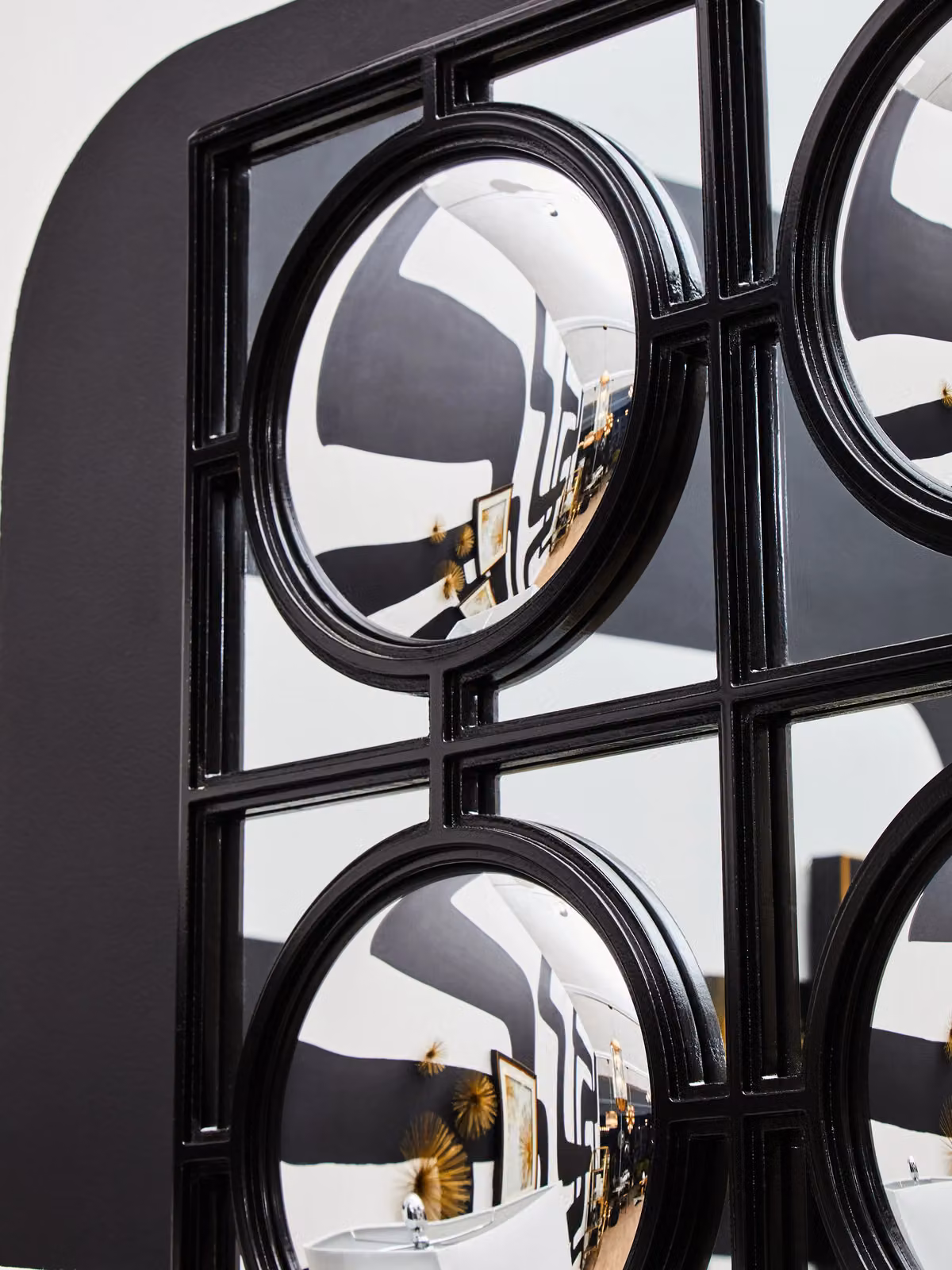 Orsina Telese Black Geometric Rectangular Decorative Wall Mirror – 3