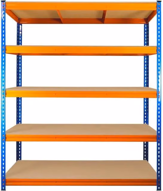 NESTLUNE Heavy Duty Garage Shelving Storage Unit in Blue with Adjustable Shelves, H 180 cm x W 1000 cm x D 52 cm – 1