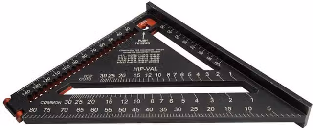 Crescent Lufkin New Speed Square with Extending Rule in Black Aluminium