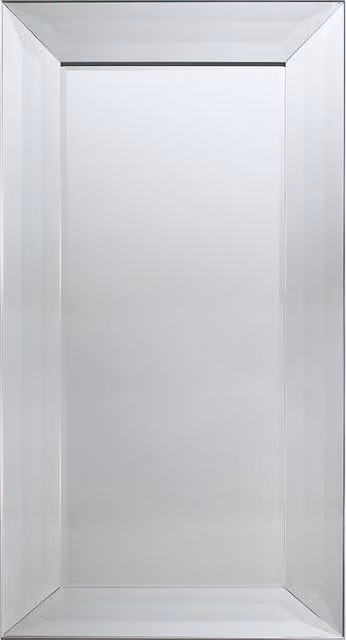 Perch & Parrow Elodie Modern Rectangular Freestanding Leaner Mirror in Silver
