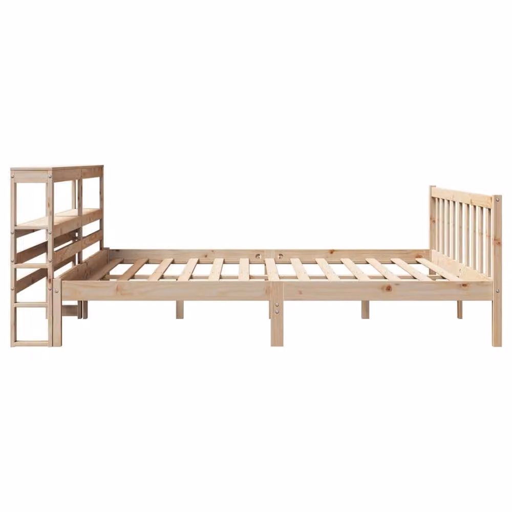 Berkfield Home Super King Solid Wood Pine Bed Frame in Light Brown, W/D/H: 180 x 200 cm – 2