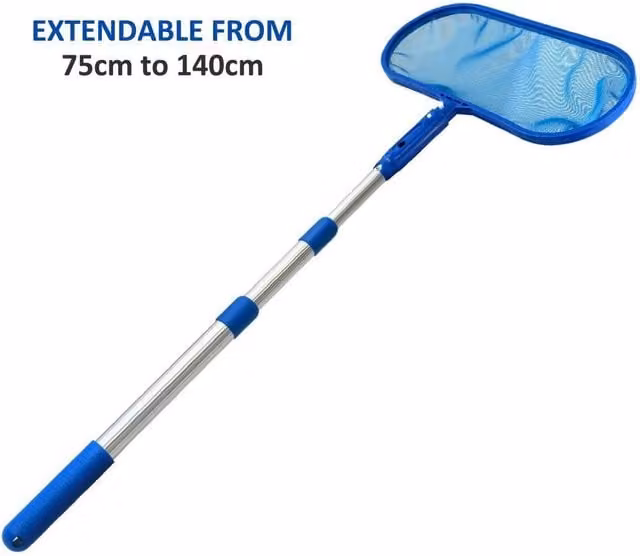 FLAVORA Blue Manual Aluminium Mesh Net Leaf Skimmer for Above Ground Swimming Pools – 1