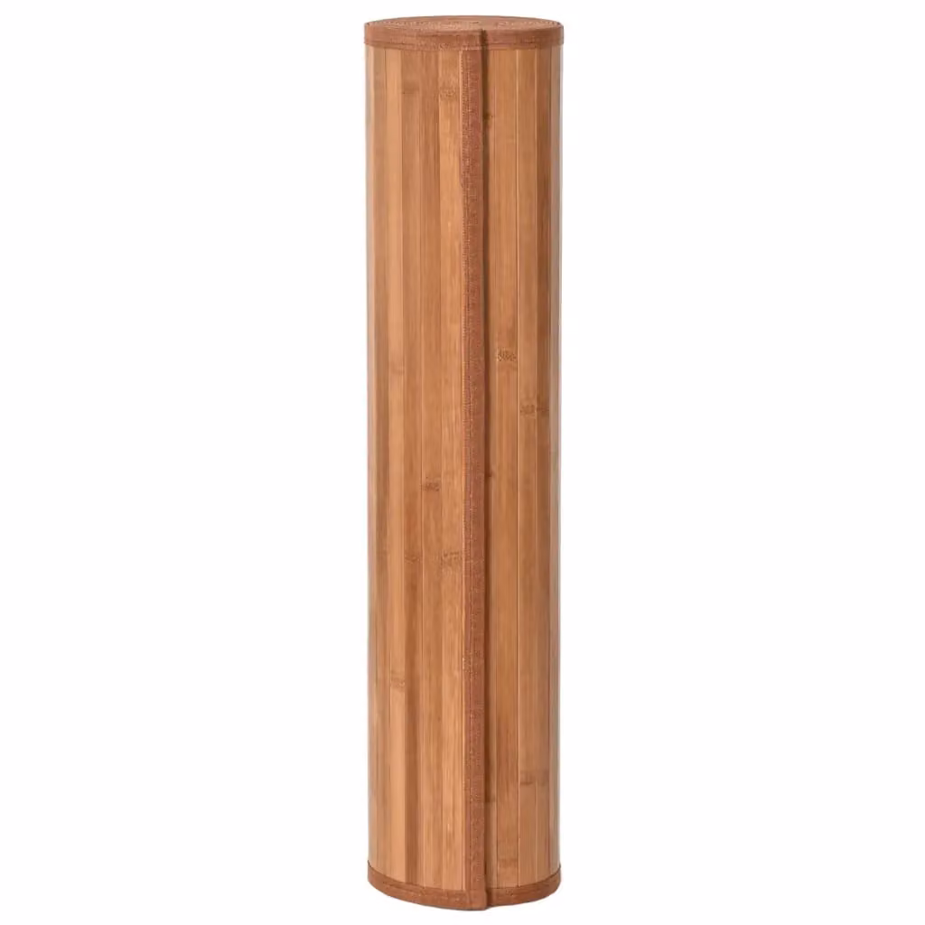 Berkfield Home Rectangular Bamboo Rug in Brown, W: 80 cm x L: 100 cm – 2