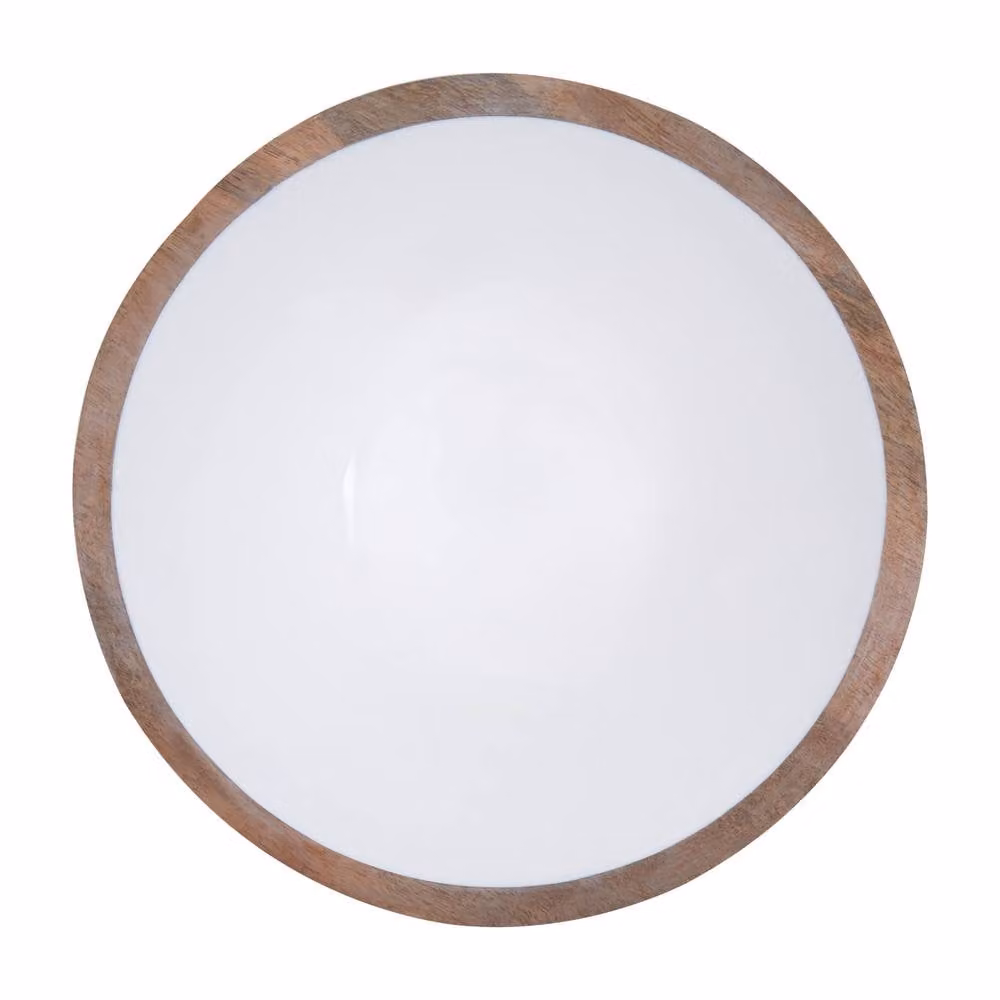 Orsina Kara Large Round Wooden Serving Bowl in Beige – 2