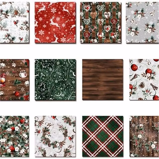 Syntego Multicolour and Brown Construction Scrapbook Paper Set