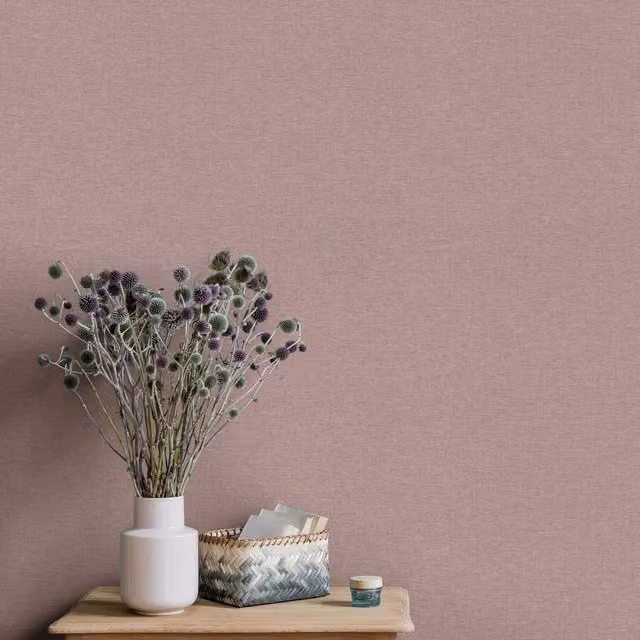Erismann Pink Abstract Textile Style Vinyl Wallpaper