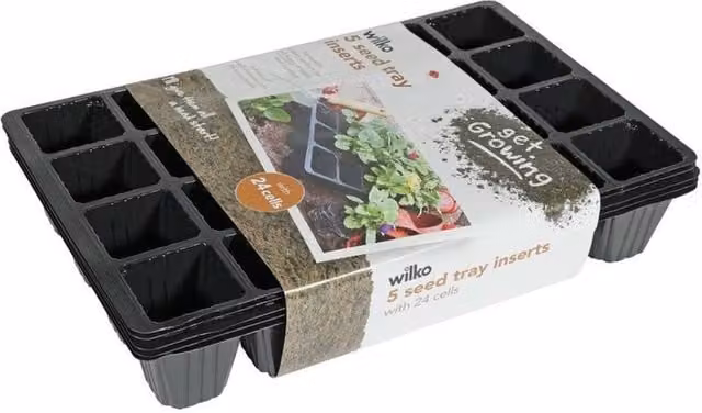 KDMD 24 Cell Black Plastic Seed Tray Insert, Pack of 5 – 1