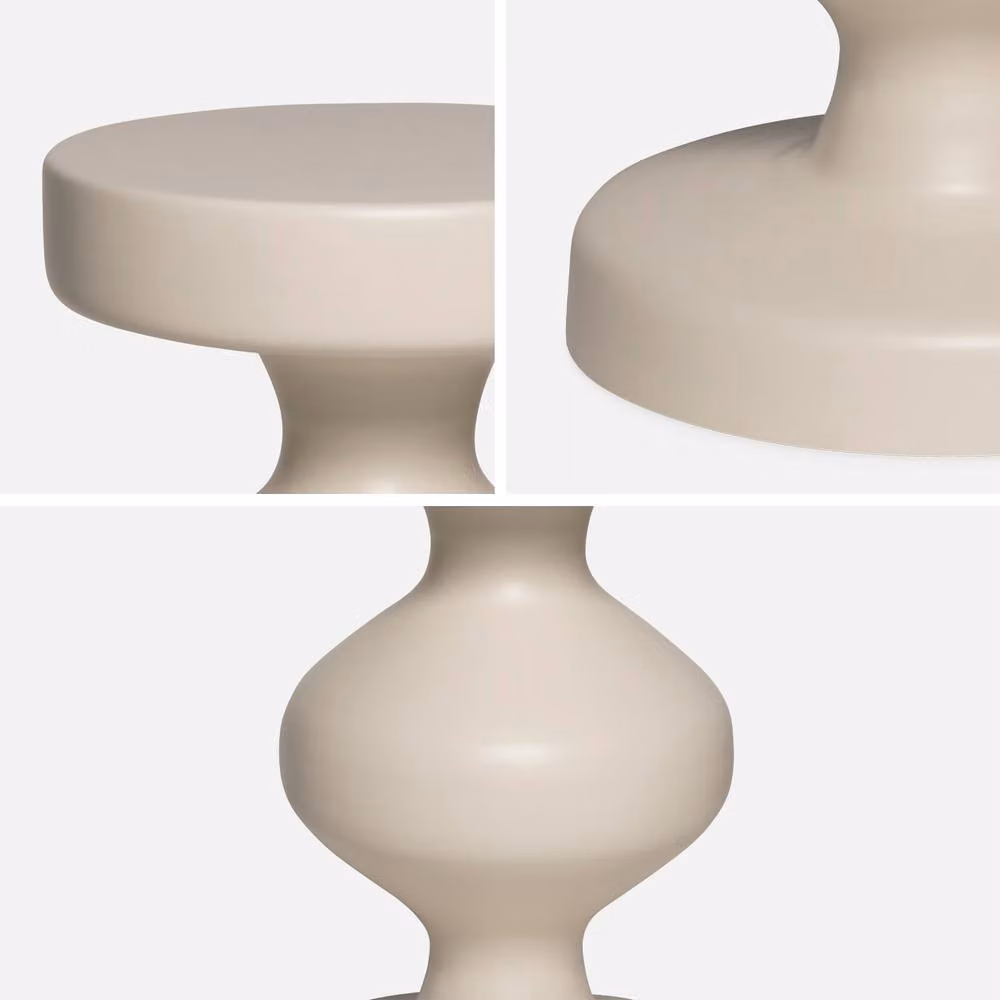 sweeek Metal Side Table in Beige, W/D/H: 29.5 x 29.5 x 48.5 cm – 2