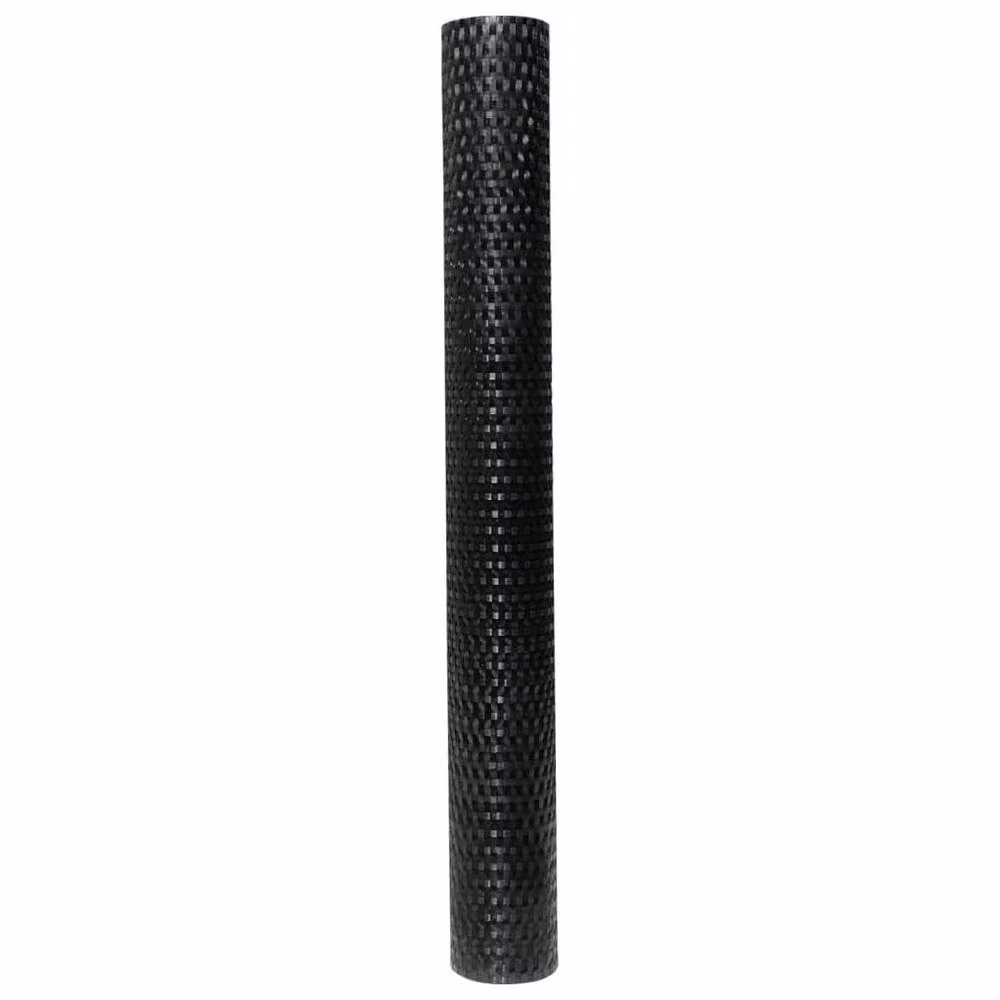Berkfield Home Black Poly Rattan Balcony Screen, W: 500 cm, H: 100 cm – 3