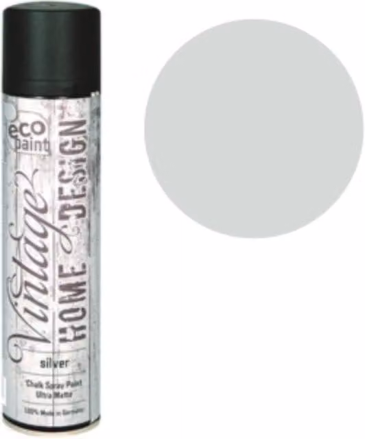 KDMD Silver Matt Chalk Spray Paint for Plastic and Weatherproof Decorations