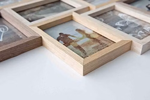Nielsen Design Multi-Aperture Wooden Collage Photo Frame for 10 Pictures, Multicolour and Brown, Rectangular Wall Frame with Glass Front – 2