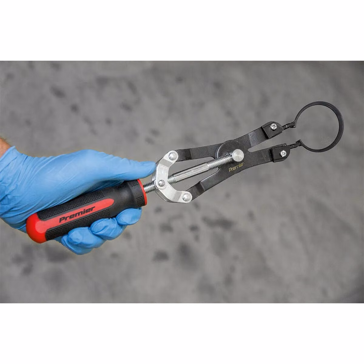 Loops Heavy Duty Internal and External Circlip Pliers with Interchangeable Tips and Screw Action in Chrome Molybdenum Steel, Multicolour/Black – 2