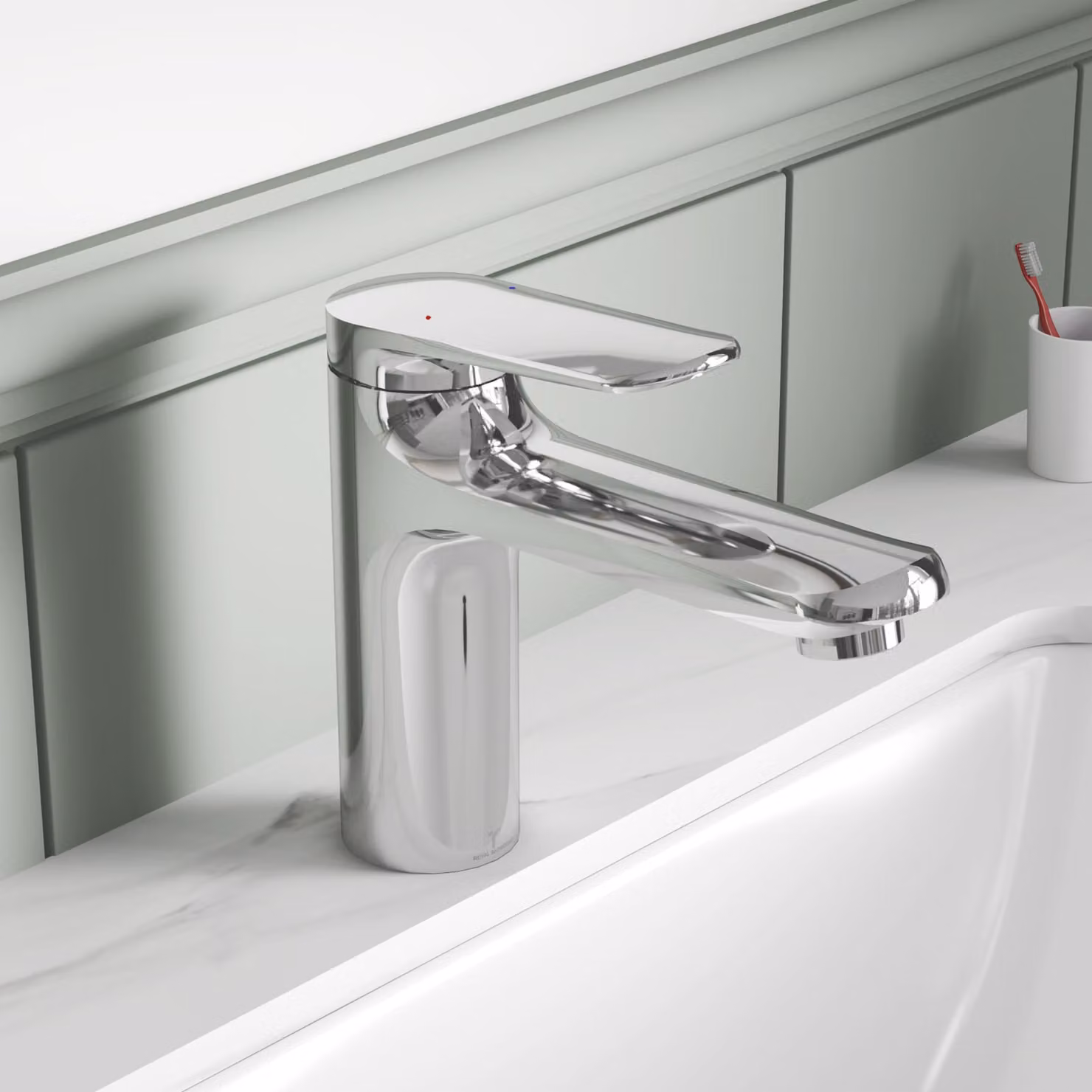 Royal Bathrooms Luxe Mono Basin Mixer Single Lever Tap in Chrome Silver