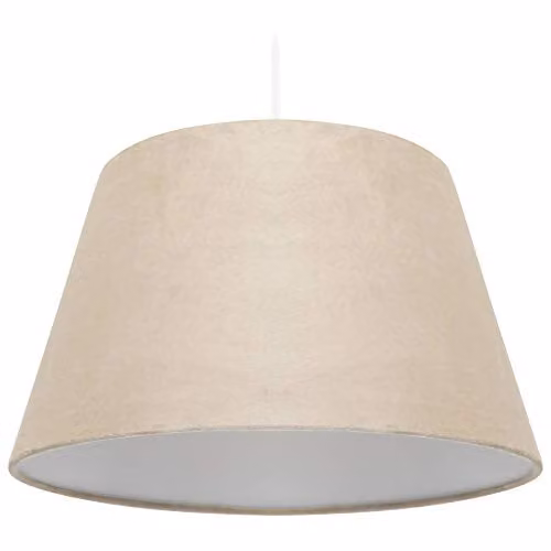 K LIVING Ennis Easy Fit Velour Pendant Shade in Beige, Diameter: 35 cm