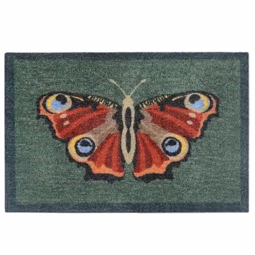 My Mat Butterfly Washable Non-Slip Indoor Mat, Multicolour, W: 50 cm, D: 75 cm – 1