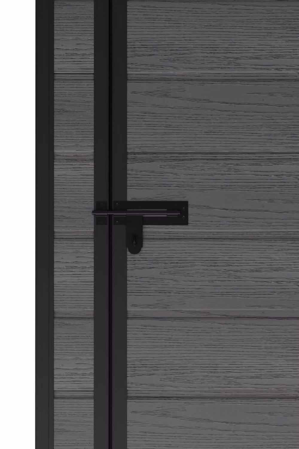 Living and Home Pent Roof Plastic Garden Storage Shed in Dark Grey, W: 152.4 cm, D: 121.92 cm, H: 194.4 cm – 3