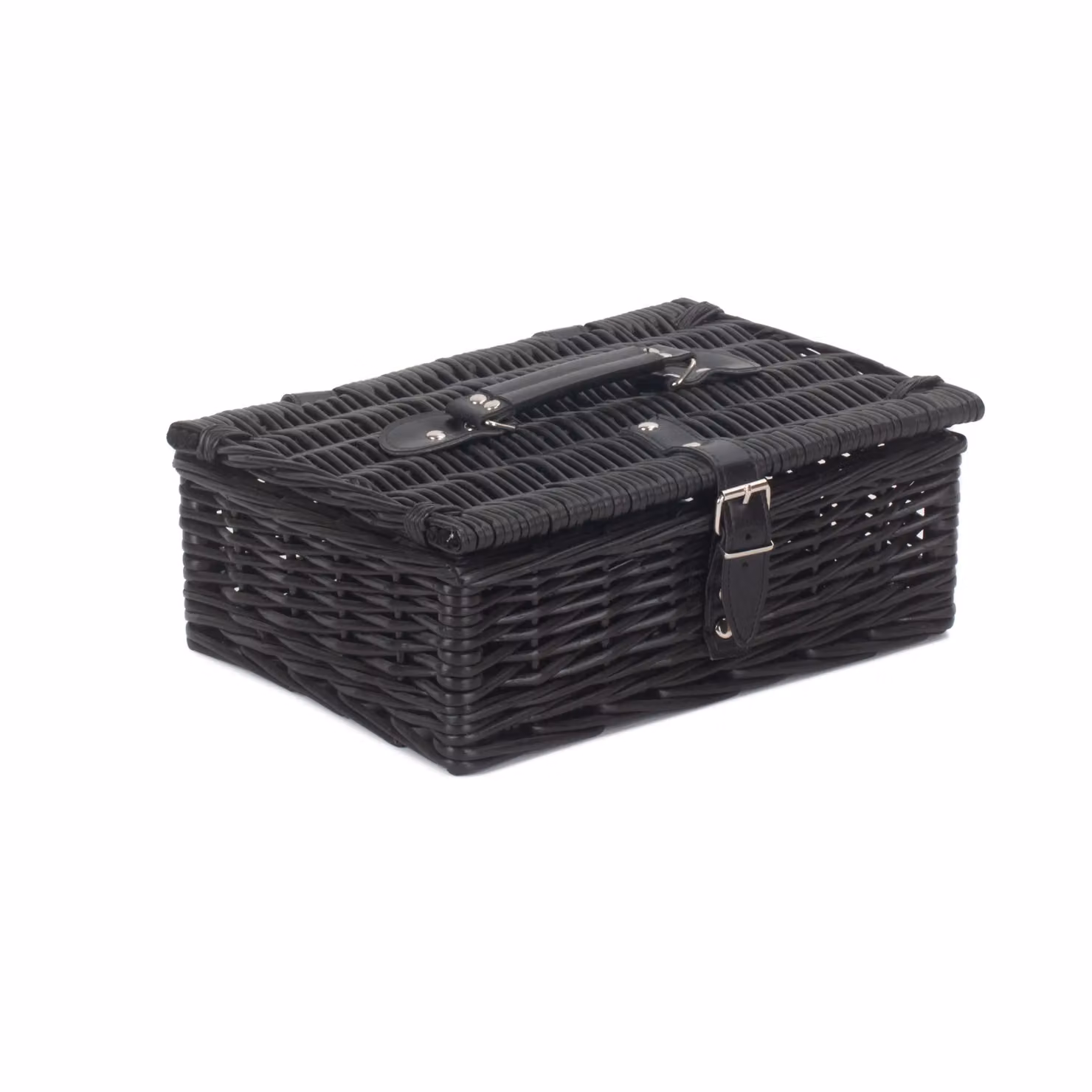 Red Wicker Hamper with Black Details, Diameter: 30 cm – 2
