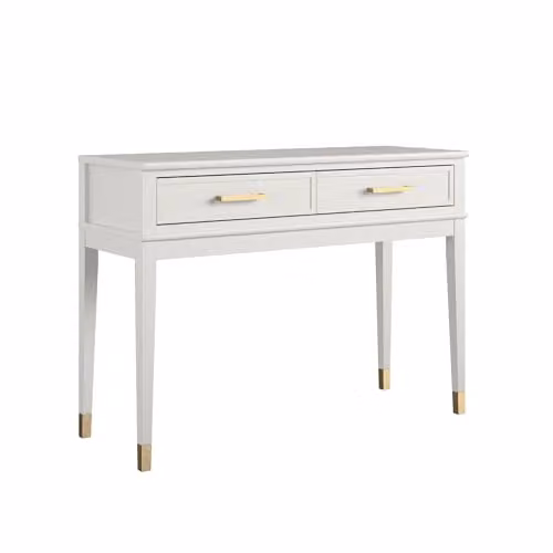 Dorel Home Furnishings Westerleigh Console Table, White, W: 105 cm, D: 40 cm, H: 76 cm – 1