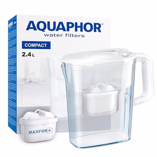 AQUAPHOR Compact Water Filter Jug, White, 2.4l – 2