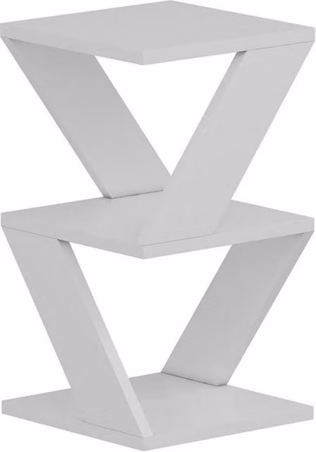 CALICOSY Albeni 3-Tier Side Table in White, W/D/H: 30 x 30 x 50 cm