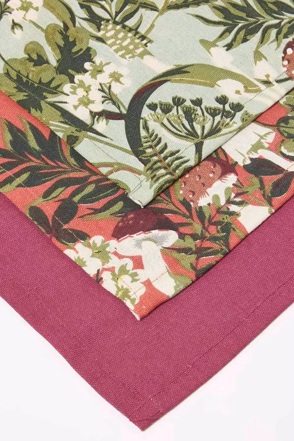 HOMESCAPES Set of 3 Highly Absorbent 100% Cotton Floral Tea Towels, Multicolour, W: 65 cm, H: 45 cm – 2