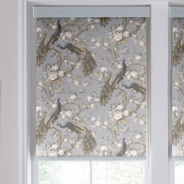 Laura Ashley Belvedere Made to Measure Blackout Roller Blind in Chalk Blue