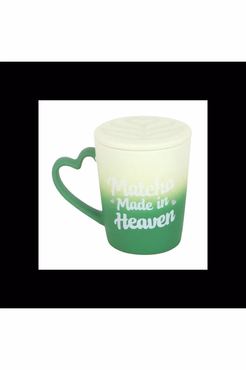 KDMD Matcha Made in Heaven Ceramic Mug with Lid and Coaster in Green – 2
