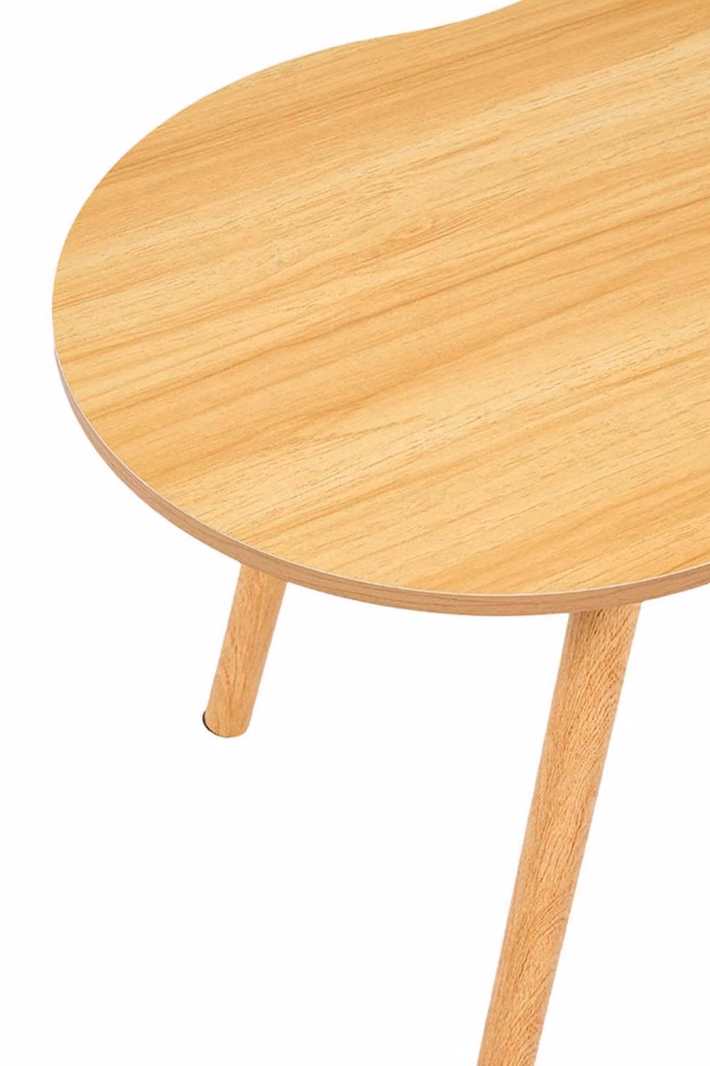 Living and Home Modern Single Tier Oval Coffee Table in Brown Pine Wood – 2