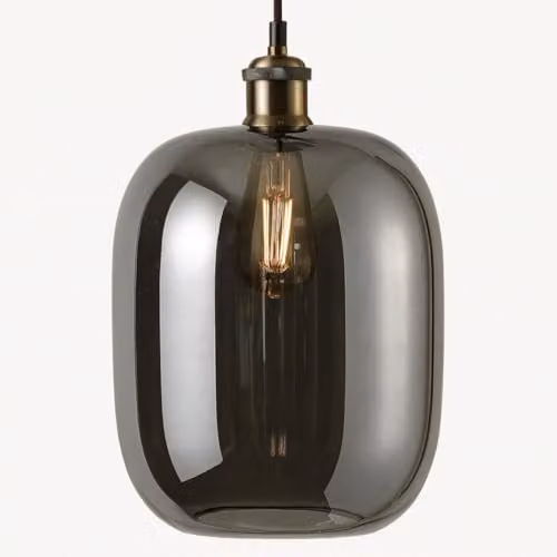 CGC Lighting Lorna Modern Cylinder Glass Lampshade in Grey – 3