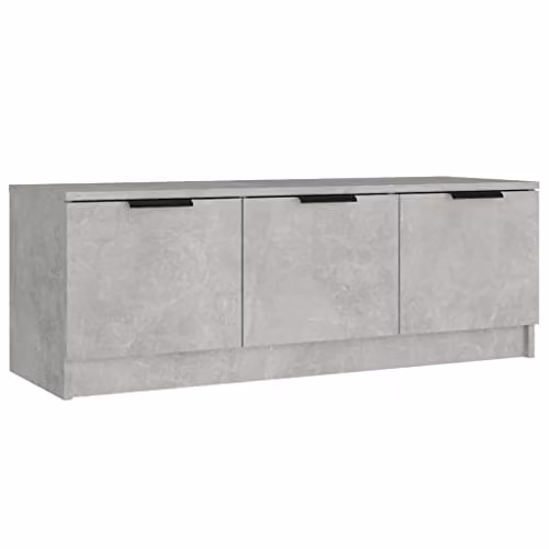 vidaXL Modern TV Cabinet in Concrete Grey, W: 102 cm, D: 35 cm, H: 36.5 cm