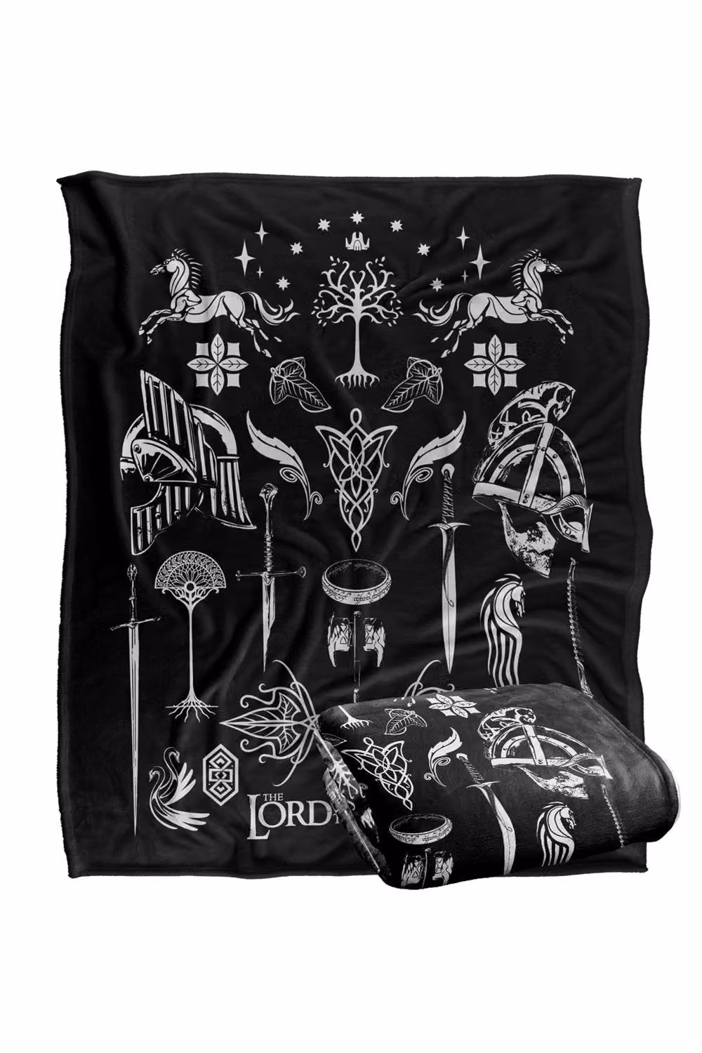 Warner Bros. Lord of the Rings Icons Silky Touch Super Soft Fleece Throw Blanket, Multicolour – 7