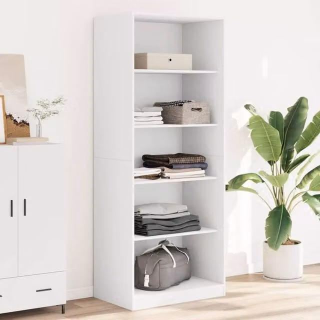 Berkfield Home White Minimalist Wardrobe, W/D/H: 80 x 50 x 200 cm