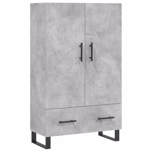 vidaXL Modern Highboard in Grey with Hinged Doors and Internal Shelves, W/D/H: 69.5 x 31.0 x 115.0 cm – 1