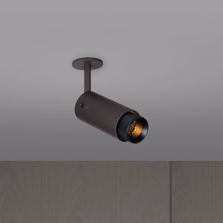 Buster + Punch Exhaust Spot Ceiling Light in Graphite with Cross Knurl Metal Finish