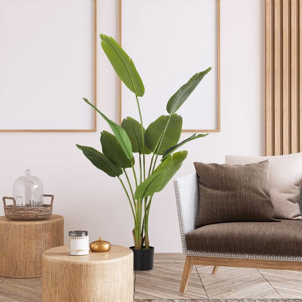 STILVORA Artificial Bird of Paradise Plant in Green Pot, Height: 160 cm – 2
