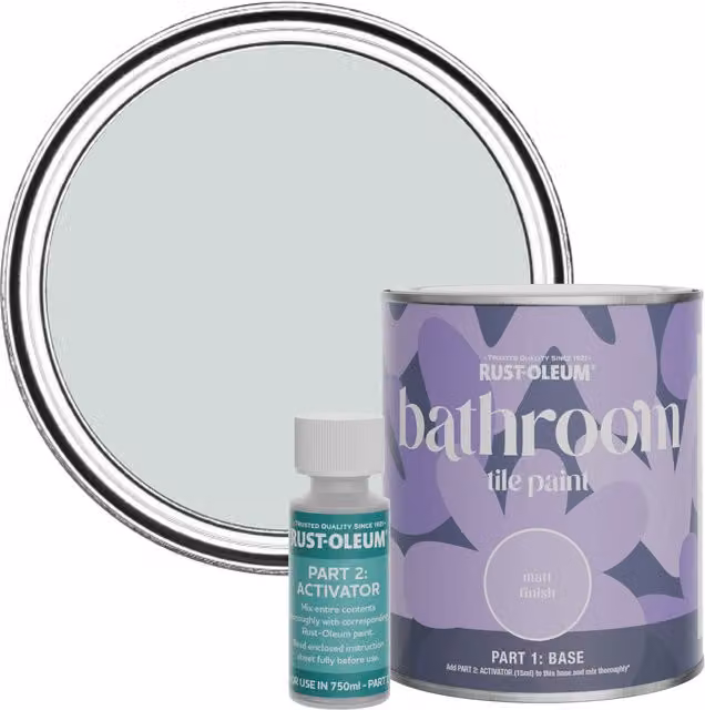 Rust-Oleum Bathroom Tile Paint in Matt Finish, Dove Grey, 0.75 l
