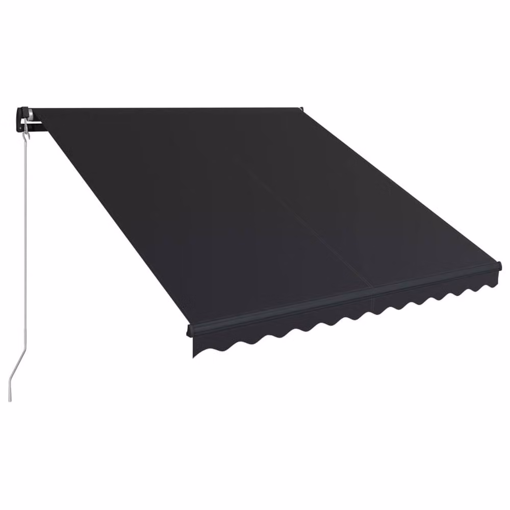 Berkfield Home Manual Retractable Wall-Mounted Awning with Folding Arms, Anthracite Black, W/D/H: 300 x 250 cm – 2
