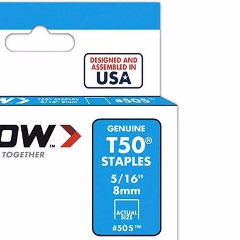 Arrow T50 Flat Wire Staples, 8mm, 1250 Pack, Silver – 2