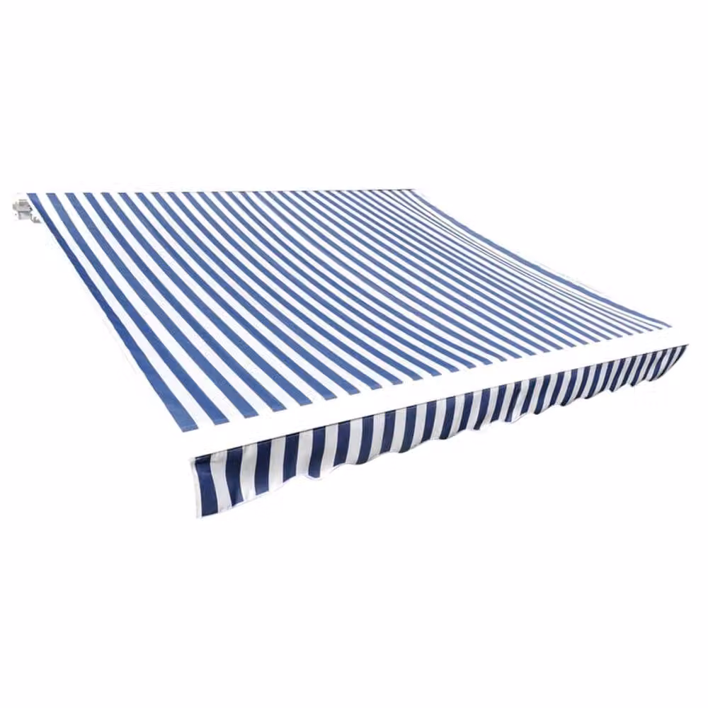 Berkfield Home Durable Polyester Awning Sunshade Canvas in Blue and White, 4 x 3 m – 2