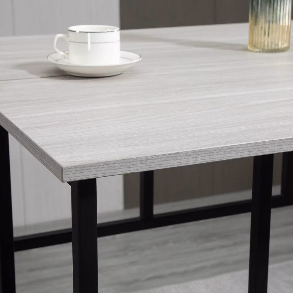 Wyld Haus Lura Rika 6 Piece Grey Bar Dining Set with 2 Tables and 4 Stools – 7