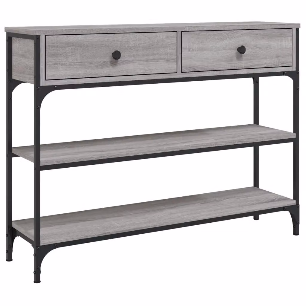 Berkfield Home Grey Sonoma Console Table, W/D/H: 100 x 25 x 75 cm – 2