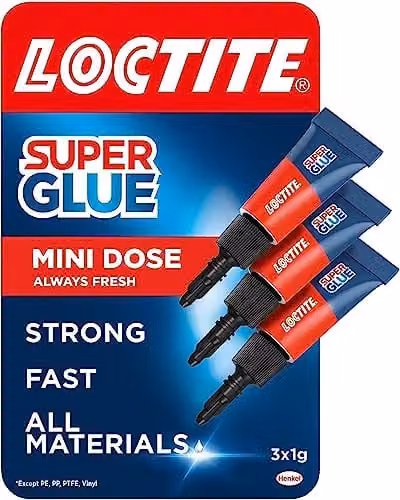 Loctite Universal Super Glue, Transparent All Purpose Adhesive, 3 x 1g