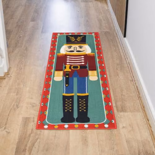 JVL Nutcracker Christmas Washable Non-Slip Runner, Multicolour, W: 50 cm, L: 150 cm – 2