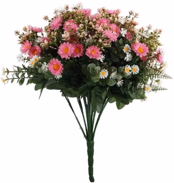 KDMD Pembroke Pink and Green Mini Daisy Bush with 36 Stems