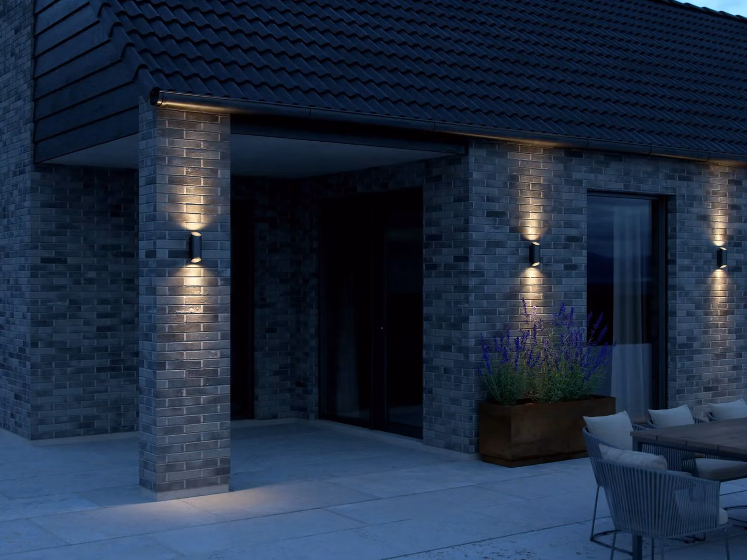 Nordlux Nico Modern Black Metal Outdoor Wall Light for Garden with Up and Down Effect, GU10, IP54, Mains Powered – 4